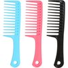 Acooruiteng 3 Pcs Wide Tooth Comb Durable Hair Comb Professional Curl Comb Anti-Static Detangling Comb Shower Comb Suitable for Curly Hair,Long Hair,Dry Hair,Wet Hair in all Types