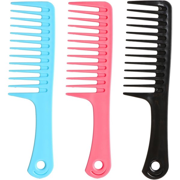 Acooruiteng 3 Pcs Wide Tooth Comb Durable Hair Comb Professional Curl Comb Anti-Static Detangling Comb Shower Comb Suitable for Curly Hair,Long Hair,Dry Hair,Wet Hair in all Types