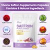 Saffron Supplements Softgels, Natural Saffron Extract Supports Eyes Health, Energy, Mood, Immunity, Focus, Rich in Vitamin and Extracts of Saffron, Turmeric, Rosemary (480 Softgels / 2 Bag)