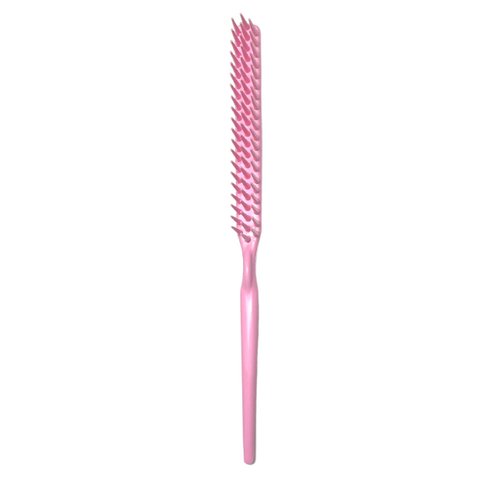 Allegro Combs Rat Tail And Three Row Combs For Women Parting Hairstylist Wide Tooth Comb Detangling Hair Styling Apply Product In Curly Hair Made In The USA 2 Pcs. (Light Pink)