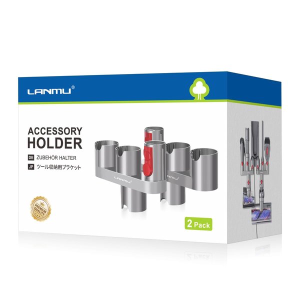 LANMU Accessory Holder Compatible with Dyson V15 V12 V11 V10 V8 V7 Outsize Gen5 Cordless Stick Vacuum Cleaner, Docking Station Attachments Organizer