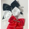 Jumbo Cheer Bows White Hair Bow Clips 8 Inch Big White Bows for Girls Hair Women Cheerleading Bows Softball Team Bows Cheerleader Hair Bows for Halloween Costumes Festivals Birthdays Photoshoots