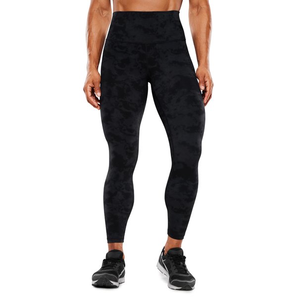 CRZ YOGA Women's Hugged Feeling Compression Leggings 25 Inches - Thick High Waisted Tummy Control Workout Leggings Tie Dye Smoke Ink X-Small