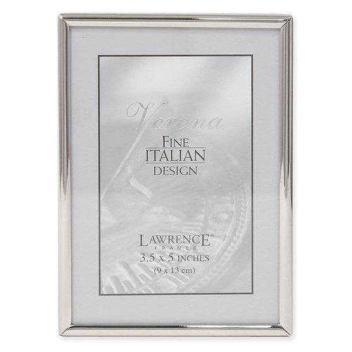 Lawrence Frames Simply Metal Picture Frame, Silver, 3.5x5