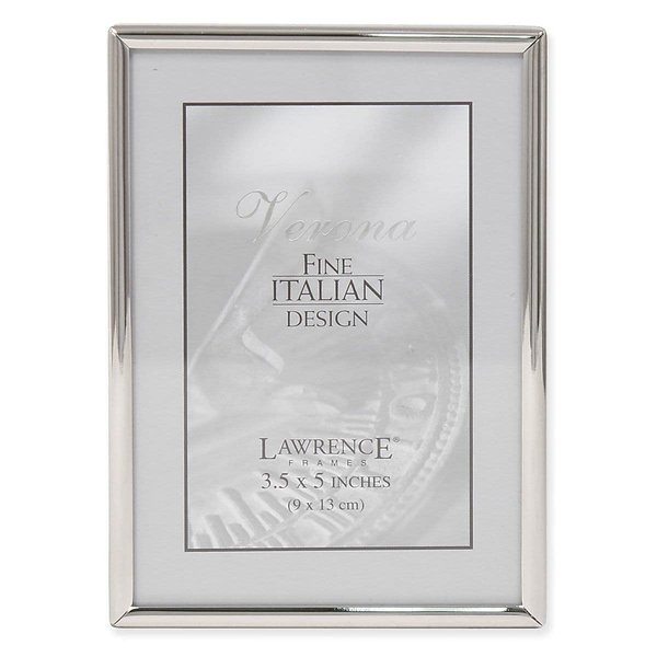 Lawrence Frames Simply Metal Picture Frame, Silver, 3.5x5