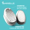 BARIELLE Portable Oval Gold & White Clamshell Foot File/Foot Rasp with 2.5oz Total Care Foot Cream 2-PC Foot Care Set