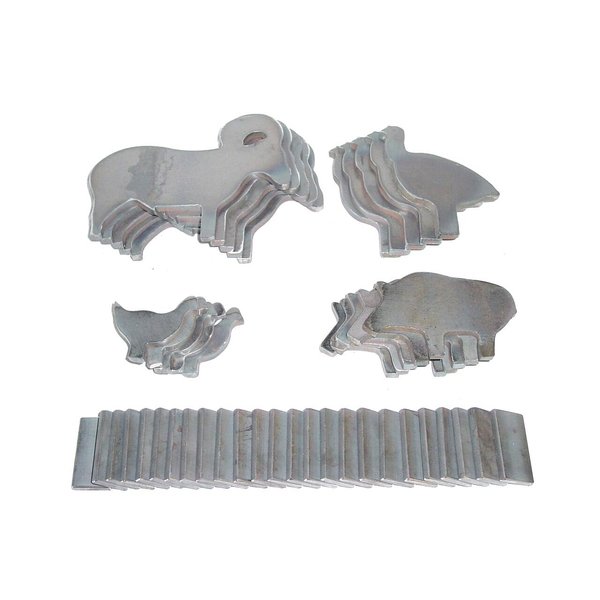 1/5sc IHMSA/NRA Metallic Silhouette Targets - 20pc U-Weld S.B. Rifle Knock-Overs