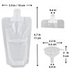 Alltoyable Portable drink bag, translucent frosted design, reusable, leak-proof, food-grade material does not contain BPA, suitable for outdoor,concerts, cruises (8OZ*15Pcs+16OZ*15Pcs+3 funnels)