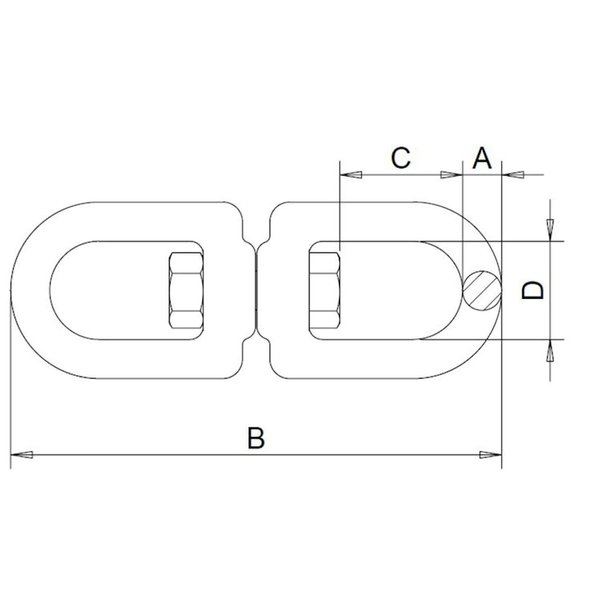 MarineNow 316 Stainless Steel Anchor Swivel Eye - Eye Connector (06mm - 1/4", 05-Pack)