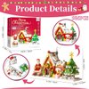 TIMCHESS 2024 Christmas Gingerbread House Micro Building Block Set, 926 PCS Christmas Holiday Snow Village Building Blocks with Santa Xmas Tree Building Toys Gift for Adults Teens Kids 6+