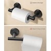 FORIOUS Black Toilet Paper Holder Wall Mount, Matte Black Bathroom Toilet Paper Holder for SUS 304 Stainless Steel, Double Post Pivoting Toilet Paper Roll Holder for Bathroom RV Paper Towels for TP