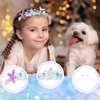 Shihanee 6 Pcs Mermaid Crown Sea Ocean Princess Seashell Starfish Mermaid Headband Tiara Mermaid Hair Accessories Headpiece for Girls Women Mermaid Birthday Party Decorations Gifts Costume Headwear