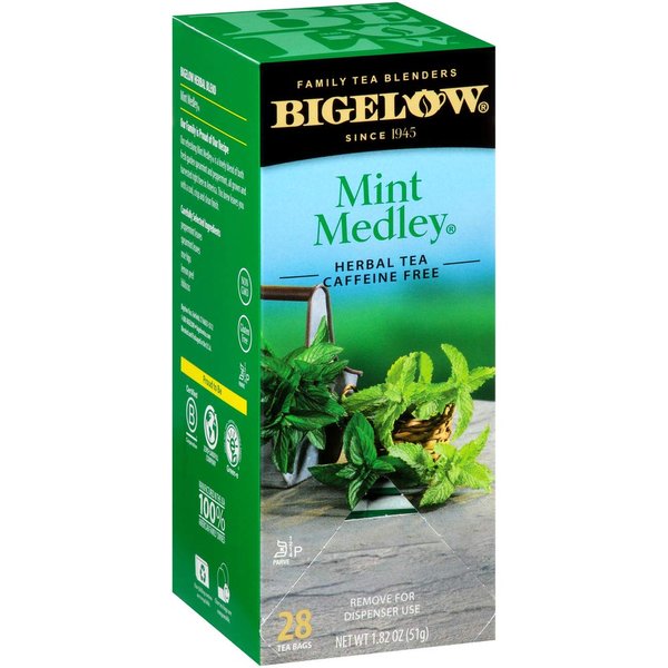 Bigelow Mint Medley Herbal Tea Bags 28-Count Box (Pack of 3) Mint Tea Bags Peppermint & Spearmint Herbal Tea All Natural Gluten Free