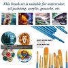 Acrylic Paint Brush Set, (20 Packs /200 pcs) Nylon Hair Brushes for Oil and Watercolor, Perfect Suit of Art Painting, Best Gift for Painting, Blue