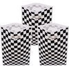 LYK 40 Pieces Black and White Treat Bags With 2 Styles Race Car Themed Candy Bags Car Goodie Bags for Kids Birthday Party Supplies