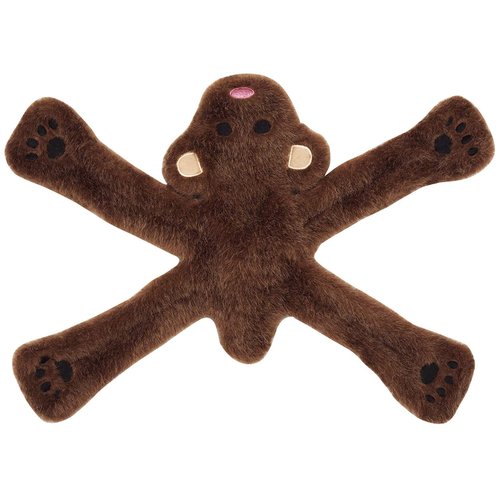 Doggles Plush Penta Dog Toy, Brown, Bear