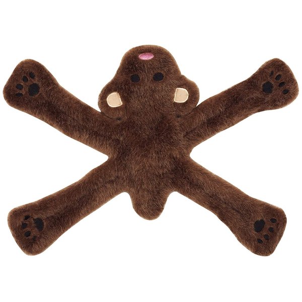 Doggles Plush Penta Dog Toy, Brown, Bear