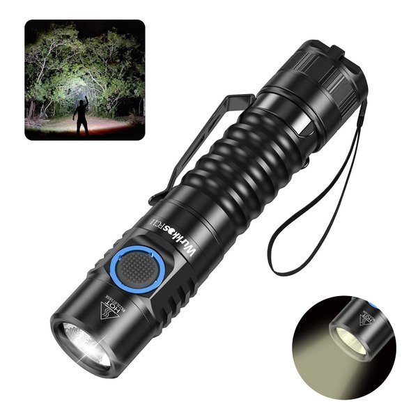 Pocket LED Flashlight, High 90CRI Ultra Bright Max 1300 Lumen Mini Flashlight with Standard USB A-C Cable,IP67 Waterproof,Magnetic Tailcap, Great for Indoor/Outdoor Activities(2700K Warm)