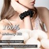 DAISYSILK 100% Mulberry Silk Hair Tie Silk Hair Scrunchies Hair Decoration Without Hair Damage Prevents Frizz 1pack, Black