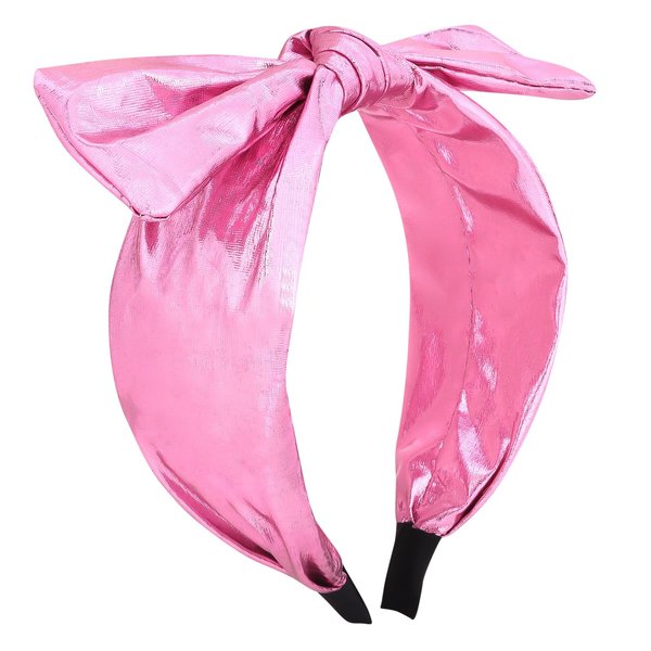 YARIEW Bow Headband Knotted Headband for Women Girls Little Girl Hair Accessories Cute Rabbit Ears Headband Hair Bands for Little Girls Princess Headband for Princess Birthday Party Gift (Pink)