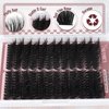 Yawamica Fluffy Lash Clusters Premade Cluster Eyelash Extensions Wispy Cat Eye Lash Clusters 200D Volume 9-18mm Individual Lashes Left Right Cluster Lashes 240pcs DIY Lash Extension by Self