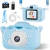 Kids Camera Toys for 6-12 Years Old Boys Girls,Toddler Camera with Protective Silicone Cover,HD Digital Video Cameras with Dual Lens 32GB SD Card,Christmas Birthday Gift for 6 7 8 9 10 11 12