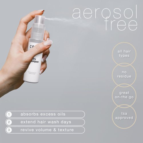 CRVFT Dry Shampoo Powder for Women | Non Aerosol Dry Shampoo | Add Volume, Refresh Hair, Absorb Excess Oil | Travel Size Dry Shampoo for Women | Paraben & Sulfate Free | Scented [1.58oz]