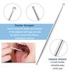 Nuanchu 4 Pieces Stainless Steel Tonsil Stone Removal Pick Tonsillolith Tool Oral Cleaner to Get Rid of Bad Breath