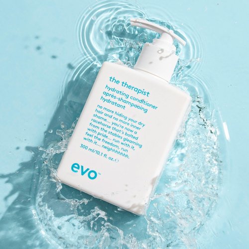 EVO The Therapist Hydrating Conditioner - Hydrates, Strengthen and Softens Whilst Improving Shine - Protects Colour Treated Dry Hair, Helps to Detangle - 300ml / 10.1fl.oz