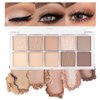 10Colors Rose Gold Brown Colorful Eyeshadow Makeup Palette,Matte Shimmer Korean Natural Neutral Hypoallergenic Eye Shadow Palettes Highly Pigmented Naturing-Looking Long Lasting Waterproof Blendable