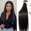 vanlov 15A Brazilian Straight Bundles Human Hair(22 24 26) Human Hair 3 Bundles 100% Unprocessed Remy Hair Bundles Raw Hair Extensions Natural Color for Black Women