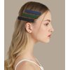 3 Pcs Matte French Hair Clips Flat Hair Barrettes Strong Hold Vintage Hair Clips Cute Hair Styling Clips Metal Snap Hair Clasps Accessories for Women Girls (Blue+Green+Black)