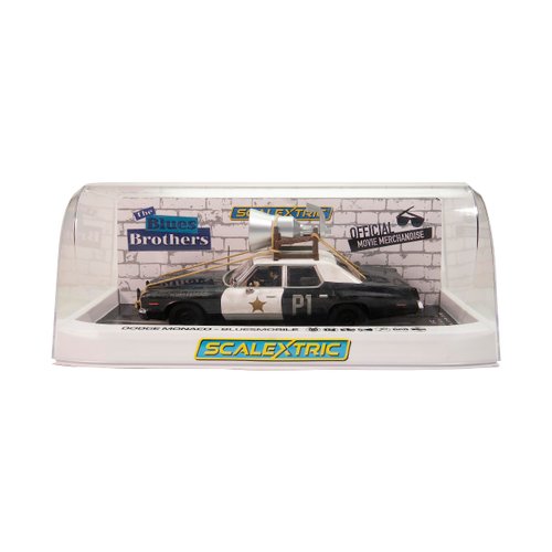 Scalextric Blues Brothers Bluesmobile Dodge Monaco Police Car with PA Speaker 1:32 Slot Race Car C4322