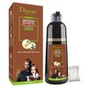 DISAAR Beauty Speedy Hair Color Shampoo 100% Cover Gray White Hair Easy To Use Long Lasting 400ml/13.53fl.oz (Natural Brown)