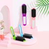 Queekay 12 Pcs Travel Hair Brush Portable Folding Hair Brush with Mirror, Mini Compact Hair Comb Collapsible Pocket Brush for Family Travel Purse Gift (Purple, Pink, Blue, Green)