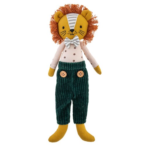 Stephen Joseph, Tiny Dancers Stuffed Doll for Child or Toddler, Toy Room or Kids Bedroom Decor, Fancy Friends Stuffed Animals for Girls & Boys, Liam Lion