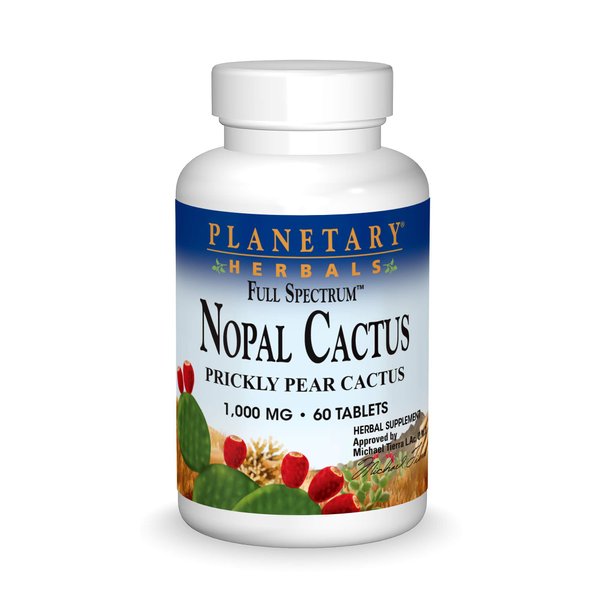 Planetary Herbals Full Spectrum Nopal Cactus 1000mg Prickly Pear Cactus Antioxidant - 100% Natural - 60 Tablets