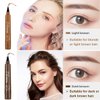 3PCS Light Brown Eyebrow Pen - Waterproof Microblading Eyebrow Pen,Long Lasting,Easily Create Natural Eyebrow Makeup