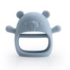 Vbglmya Silicone Baby Teether 6-12 Months,Infant Teether Easy to Hold Teething Rings for Babies 0-6 Months Teething Relief Toys for Baby,Groundhog Gloves Teether Dusty Blue