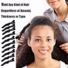 10 Pcs Alligator Hair Clip for Styling Sectioning - Salon Hair Clip for Thick Hair, Plastic Hair Styling Clip with Wide Teeth & Double-Hinged Design (Black)