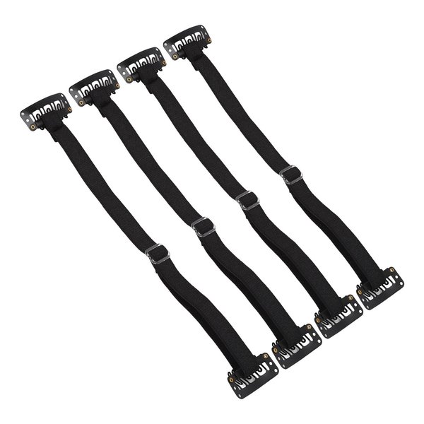 4PCS Face Lifting Band with Hairclip, Reusable Hairpin Facial Lifting Bands Invisible Facelift Patch Straps for Hair, Adjustable Elastic Instant Face Lift Band (Black)