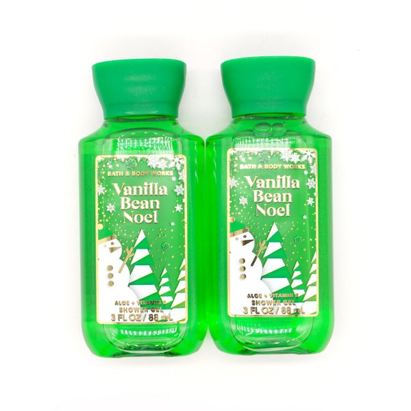 Generic Vanilla Bean Noel, Bath and Body, Shower Gel Body Wash, Travel Size, 3 fl oz each, 2 pack