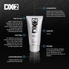 DX2 Anti Grey Hair Shampoo for Men - Gradual Restoration of Dark Color - Daily Hair Care and Wash to Protect Hair Follicles' Pigmentation - 150ml