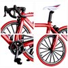 1:10 Scale Die-Cast Alloy Mini BMX Mountain Bike Finger Bicycle Model Toy Desktop Decoration Crafts for Cycling Lovers Bike Racers Athletes Children Boys and Girls (Red)
