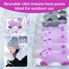 Hand Warmers Reusable, Reusable Heat Pack, Reusable Hand Warmers, Heat Packs for Hands, Heat Packs, Heat Packs for Cold Weather, Hand Click Gel Warmers, Instant Heat Packs (Pink)