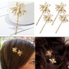 Beetoo 4pcs Bee Hair Clips with Alloy, Wedding Gold Honeybee Hairpins Accessories for Women Girl