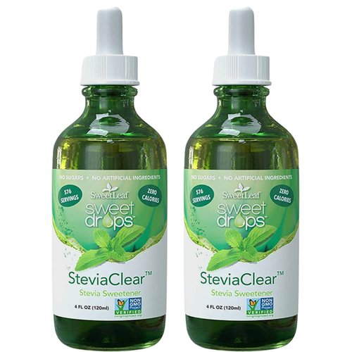 SweetLeaf Stevia Clear Sweet Drops - Stevia Liquid Drops Sweetener, Pure Stevia Drops with No Bitter Aftertaste, Liquid Sugar Alternative, Zero Calorie, Keto Food, Non-GMO, 4 Fl Oz (Pack of 2)