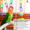 SunGrow Rainbow C-Clips Plastic Chain Links, Bird Swing & Climbing Chain Cage Toy Clips & Hooks, DIY Kids Learning Toys for Classroom, Suitable for Sugar Glider, Rat, Parrot, Bird