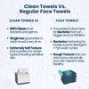 BioBeauty Clean Towels XL, 100% USDA Biobased Dermatologist Approved Face Towel, Disposable Clinically Tested Face Towelette, Makeup Remover Dry Wipes, Ultra Soft, 50 ct, 1 pack
