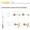 UTOOL Grease Gun Accessory Kit, 90 Degree Coupler, Needle Nozzle, Grease Injection Needle with Cap, for Hard to Reach Grease Zerk Fittings